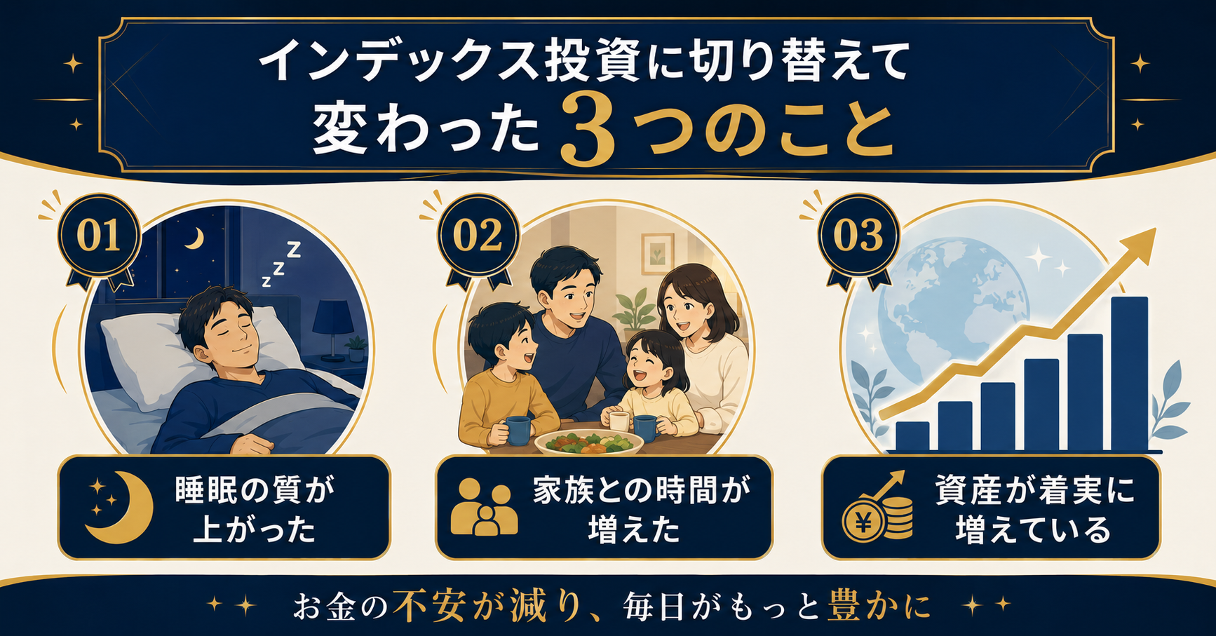 インデックス投資に切り替えて変わった3つのこと