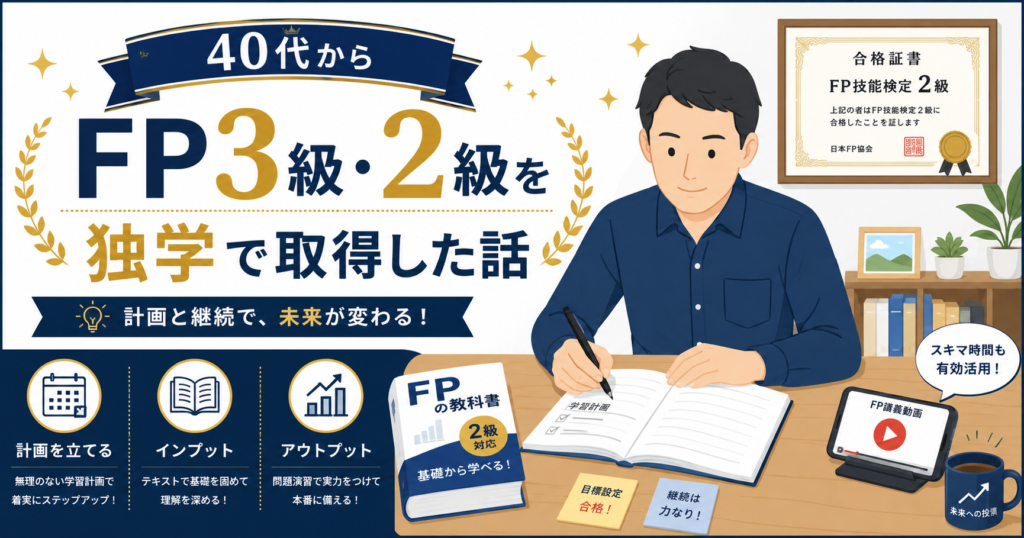 40代からFP3級・2級を独学で取得した話