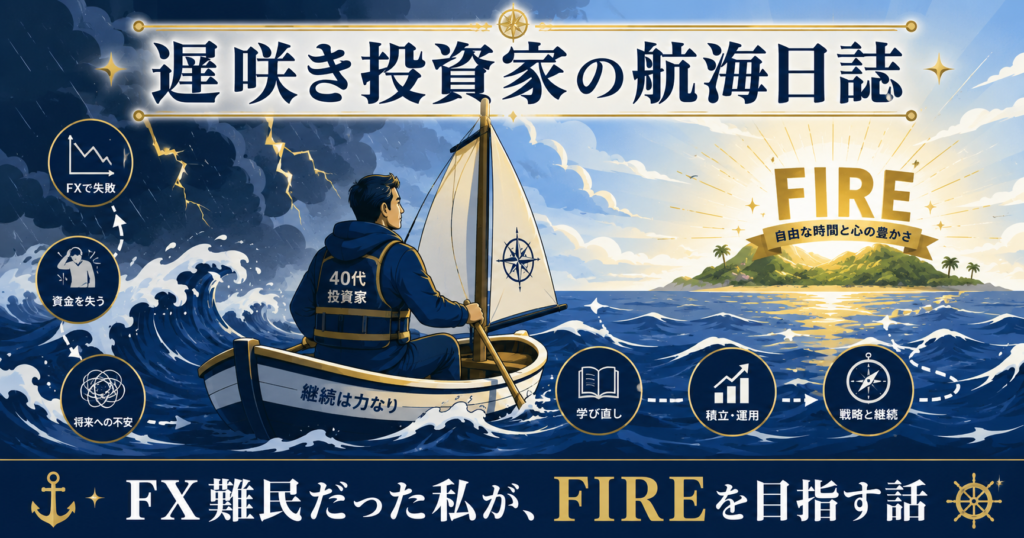 遅咲き投資家の航海日誌：FX難民がFIREを目指す