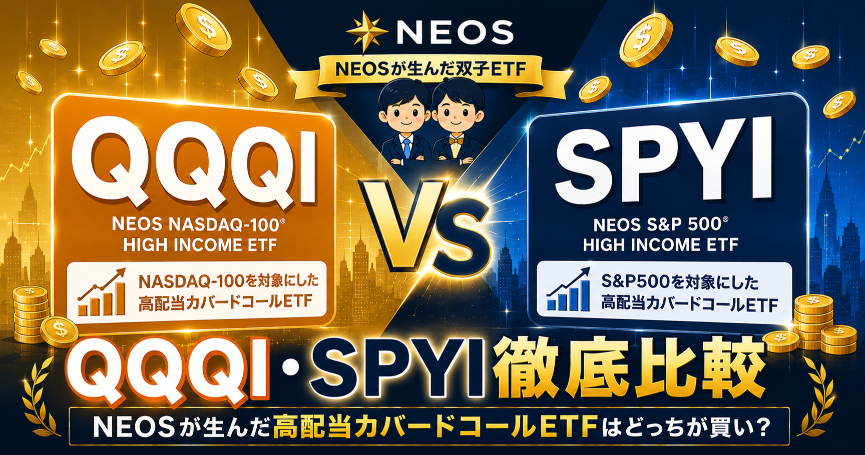 QQQI・SPYI徹底比較：NEOSが生んだ高配当カバードコールETFはどっちが買い？