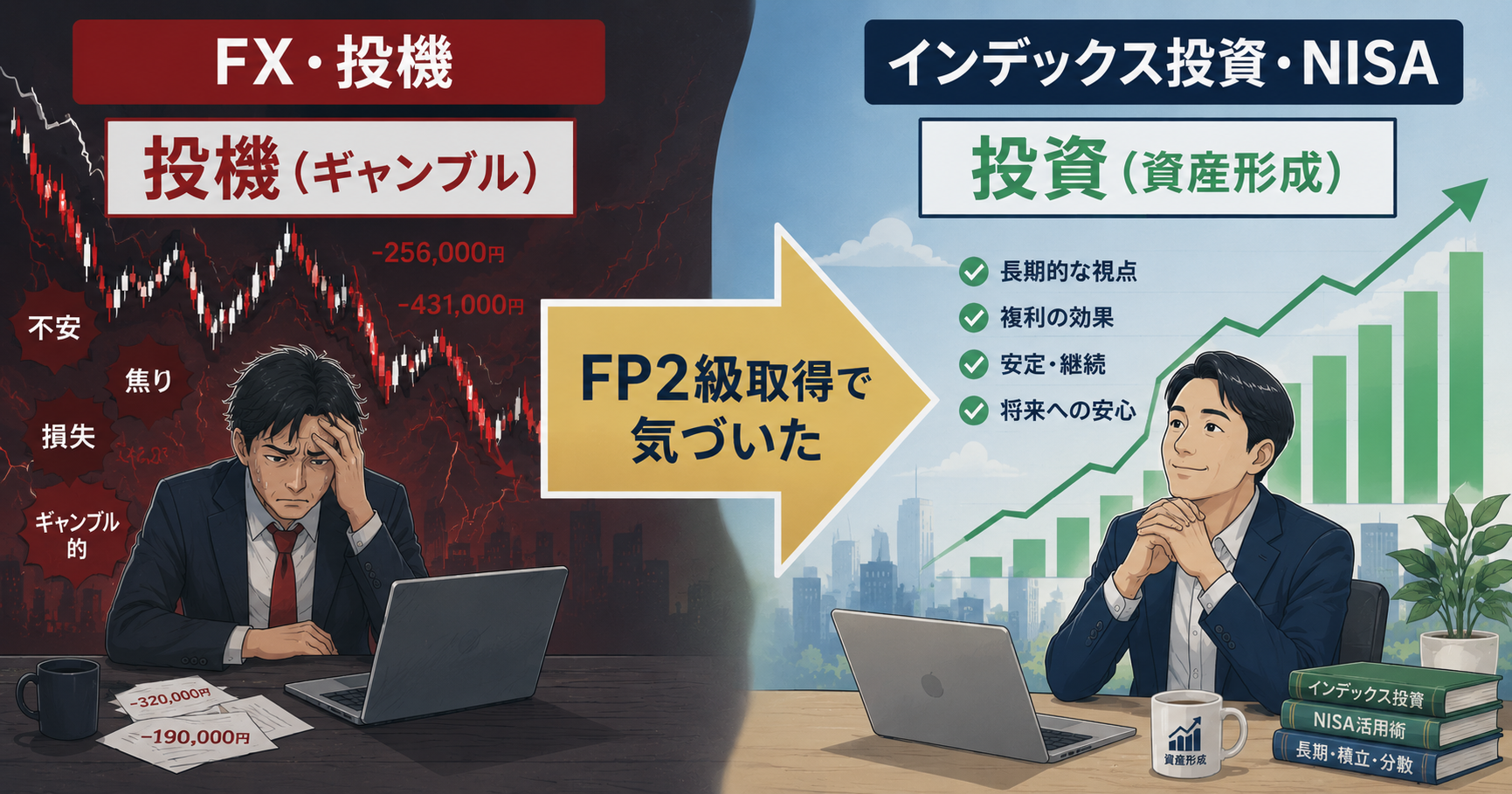 FXからインデックス投資への転換イメージ