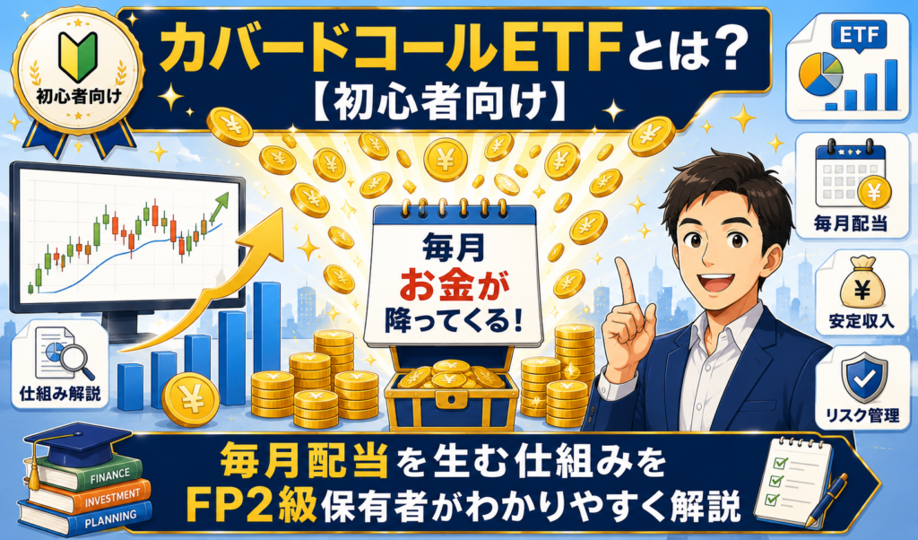 カバードコールETFとは？初心者向けにFP2級保有者がわかりやすく解説