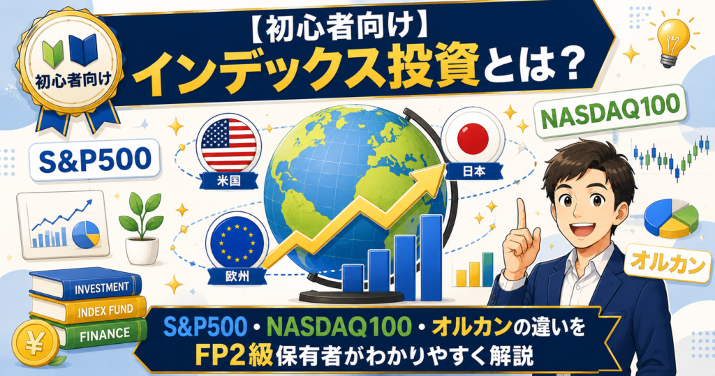 【初心者向け】インデックス投資とは？S&P500・NASDAQ100・オルカンの違いを解説