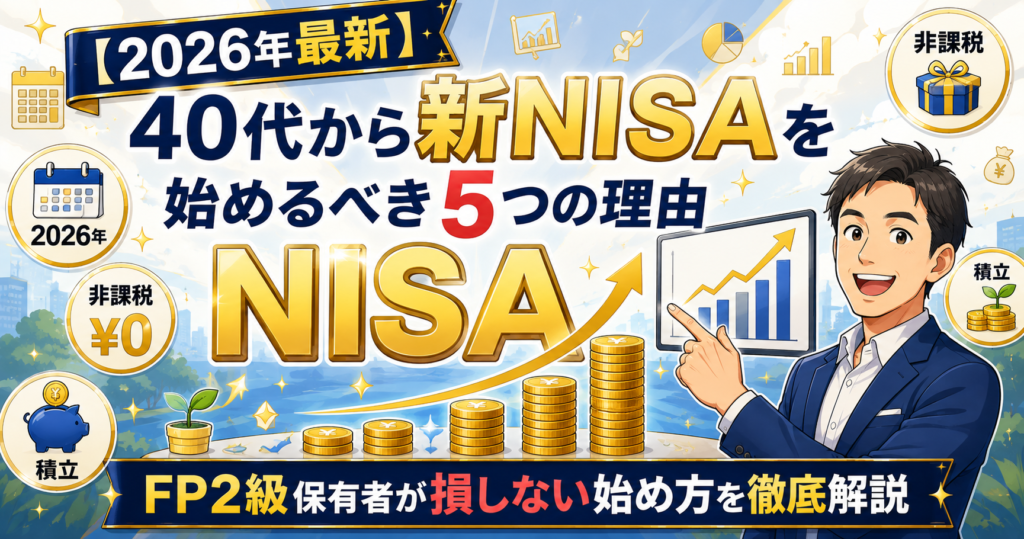 【2026年最新】40代から新NISAを始めるべき5つの理由：FP2級保有者が損しない始め方を徹底解説