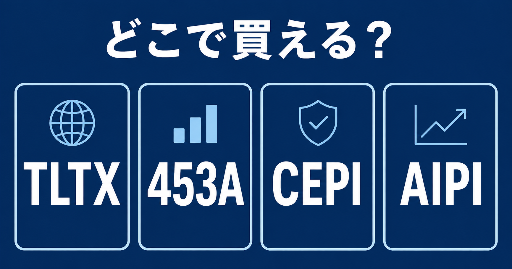 個性派カバードコールETF4銘柄の取扱証券と買付手数料の比較